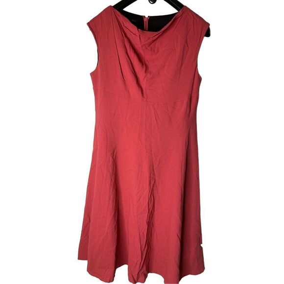 Lafayette 148 dress sleeveless wool red size 10 - Picture 1 of 4